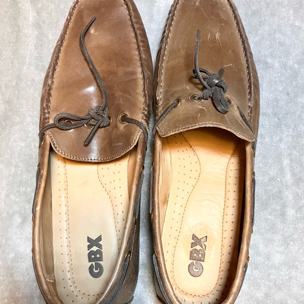 GBX Henley Men's Tan Leather‎ Boat Shoes Moccasins Loafers Driving Old Money